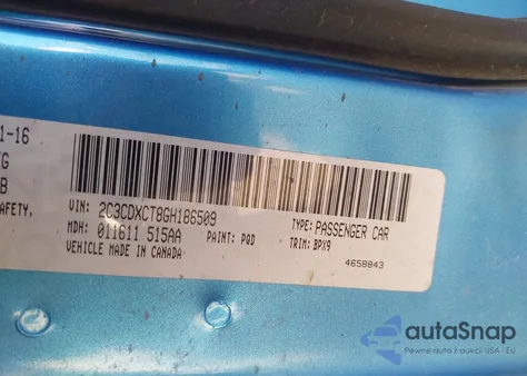 2016 Dodge Charger R/T z USA, uszkodzony, nr VIN 2C3CDXCT8GH186509